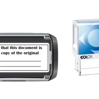 True Copy - Certified true copy - Large 69mm x 30mm Black self inking stamp