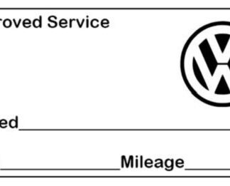 VW Approved Garage Service Stamp - 38mm x 14mm