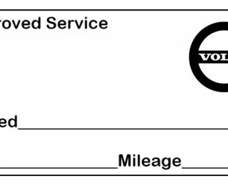 Volvo Approved Garage Service Stamp - 38mm x 14mm