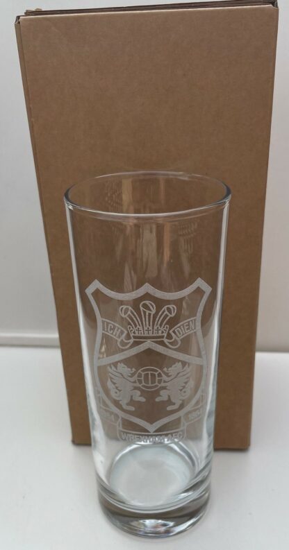 Handy Stamps Wrexham AFC Hi Ball Glass, Football Club Crest, 360ml, Clear Glass Tumbler - Image 3
