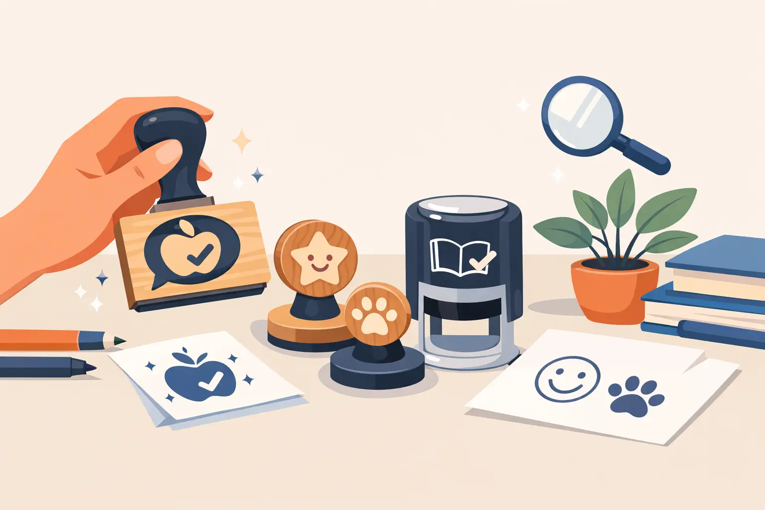 Choosing a Personalised Teacher Stamp