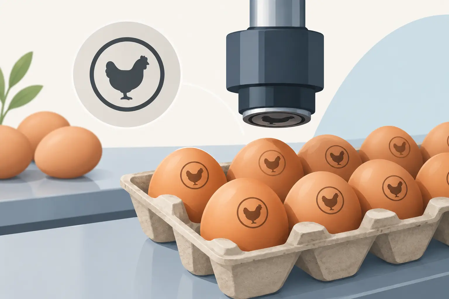 Egg Stamps for Clear, Safe Shell Marking