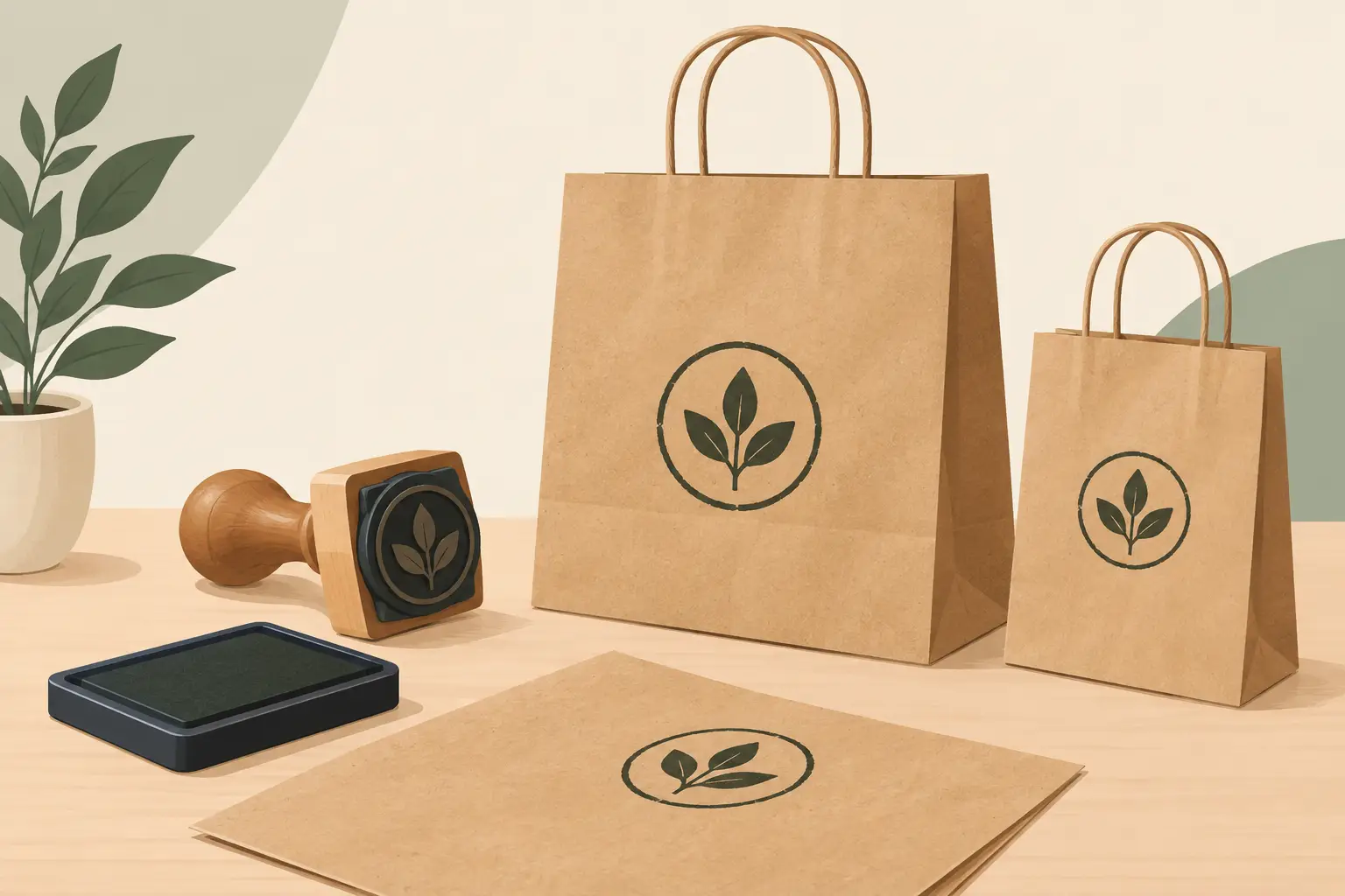 How to Brand Kraft Paper Bags With Stamps