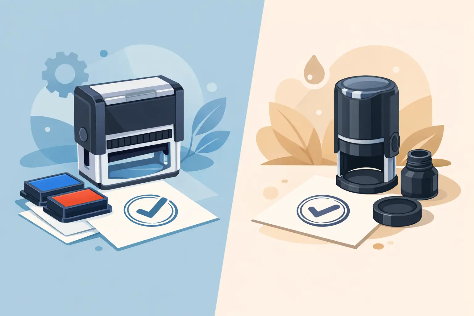 Self Inking vs Pre Inked Stamps